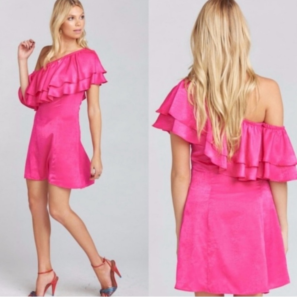 NWT Show Me Your MuMu Pink Satin Mini Dress